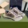 Designer Casual Sneakers Rhyton Veelkleurig Dames Heren Sneakers Trainer Vintage Echt Leer Chaussures Schoen Verhogen Platform Vrije tijd Sneaker Box 35-46