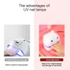 Nail Dryers Mini Cute Pet Dryer 15W UV Led Lamp For Manicure Drying Machine Smart Sensor 30s 60s 90s With Storage Box Wireless DIY 230828