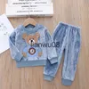 Conjuntos de ropa Ropa para niños 2 unids Invierno Nuevo Bebé Niños Niñas Trajes Pijamas para niños 1 2 3 4 5 6 años Ropa suave para el hogar Coreano x0828