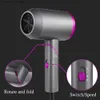 Hair Dryer Professional Hot Cold Wind AC Motor Hairdryer With Nozzle Diffuser Foldable Handle Blower Dryers Portable Hair Styler Q230828
