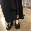 Платье обуви летние женщины настоящие кожаные туфли на высоких каблуках круглые каблуки балетки лодыжки насосы ниндзя сплит с сандалиями MM6 T230828