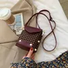 Ins Super Hot Thousand Bird Grid Bag Women's New Vertical Mobile Phshoulder Fashion Crossbody Small Square 230828