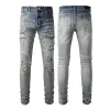 Novos jeans masculinos jeans de grife de alta qualidade moda masculina jeans estilo legal designer de luxo calça jeans desgastado rasgado motociclista preto azul designer Jean homens calças pretas