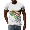 Homens camisetas Rua Improv Art Graffiti Moda Criativa Hip-Hop Homens e Mulheres Personalidade Avant-Garde Pescoço Redondo T-shirt de Manga Curta