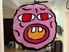 Tappeto LAKEA Tappeto Cherry Bomb Tappeto rosa trapuntato fatto a mano Decorazioni per la camera Piccoli tappeti Kawaii per camera da letto Cartone animato Cerchio Punch Needle 230828