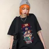 Erkekler tişörtleri harajuku jujutsu kaisen gözler anime baskılı tişört erkekler kadın grafik giysileri unisex üstler serin kısa kollu tees hip hop gömleği