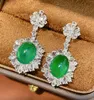 Dangle Earrings LR Jewelry Solid 18K Gold Nature Green Emerald 7.8ct Gemstones Diamonds Female Drop For Women Fine