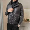 Män västar koreansk mode uppvärmd ärmlös vadderad jacka avslappnad manlig kappa hösten vinter varm ungdomsmäster