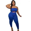 Women's Two Piece Pants Wholesale Items Ruched Set Women Drawstring Spaghetti Strap Crop Top Pant 4XL Casual Bandage Summer 2 Outfit