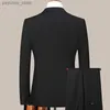 Butik (Blazer + byxor) Men koreansk version av ungdomens eleganta mode Simple Casual Gentleman Best Man Suit 2 Piece Suit Q230828