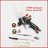 Pistola a spruzzo da 1,2 mm Kit ugello da 1,0 mm 400CC/250CC Serbatoio aria a spruzzo con tazza di miscelazione vernice e adattatore Mini pistola a spruzzo per verniceHKD 230828.