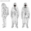 Clothing High Protective Quality 500 Degree Thermal Radiation Heat Resistant Aluminized Suit Fireproof Clothes firefighter uniform HKD230828