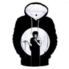 Hoodies masculinos The Sandman Hoodie moletom 3D Streetwear Mulheres Homens Inverno Cool 2023 Pulôveres