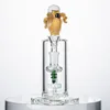 Banana Shape Hookahs Unique Bong Heady Water Glass Bong Water Pipes Oil Dab Rigs Showerhead Perc 14mm Female Joint 7Inch Fab Egg Percolator Inline Perc With Bowl