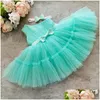 Girl'S Dresses Girls Princess Baby Dress For Born Tle Tutu 1St Birthday Christening Gown Infant Toddler 1 2 Year Baptism Party Drop Dha5C