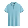 Hochwertiges Herren-Poloshirt aus Baumwolle und Spandex, 2023, Sommer, neues High-End-atmungsaktives Business-Casual-Revers-Kurzarm-T-Shirt HKD230825