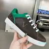 Designer Frontrow Sneaker heren Echt Leer Casual Gecoat Canvas Bruine Bloem Rubber Heren Runner Witte Trainers Tennis Platform Board Schoenen