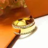 Stenen ring voor man vrouw unisex mode zilver zilver goud monogram ringen luxe designer sieraden verlovingsring met doos accessoires g5