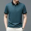 Browon marka koszulka polo męskie tee 2023 Summer Nowy stały kolor regularny fit męski ubrania obracające z krótkim rękawem biznes Polo HKD230825