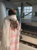 レディースウールブレンド冬の虹のウールオーバーコート女性カジュアル格子縞の長いコートオフィスレディY2K衣類韓国ファッショントレンチジャケット230828