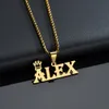 Custom Names Pendant Necklace Stainless Steel Personalized Jewelry Cuban Chain