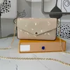 Luxury Famous Brand Women Designer Axelväska Läder Guldkedja Dubbla bokstäver Väska Kropp PURIK KVINNS HANDBAG CROSSBODY PAG PASE PAGS