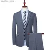 2022Neu (Blazer + Hose) Herrenanzüge Eine Vielzahl eleganter italienischer Gentleman-Casual-Dünnkleid-Hochzeitskleider 2-teiliges Set Q230828