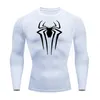 Men's T-Shirts Sun Protection Sports Second Skin Running T-shirt Men's Fitness Rashgarda MMA Long Sleeves Compression Shirt Workout Clothing 230828