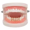 Or Blanc Or Glacé A-Z Lettre Personnalisée Sparkling Grillz Dents De Diamant Complet DIY Fang Grills Capuchon De Dent Inférieur Hip Hop Dentaire Bouche Dents Bretelles