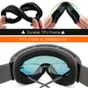 Skidglasögon Ski Goggles Winter Snow Sports Goggles med anti -dimma UV -skydd för män Kvinnliga ungdomar utbytbara lins - Premiumglasögon 230828