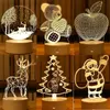 3D Lamp Acrylic USB LED Night Lights Neon Sign Lamp Christmas Decoration for Home Bedroom Birthday Valentine's Day Wedding Gifts HKD230825