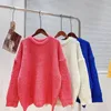 Women's Sweaters Candy Colors Sweater Women O Neck Lazy Oaf Pullover Solid Soft Warm Thick Winter Knitwear Tops Vintage Jumpers