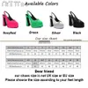 新しいファッション2024 Sling Heel Women's Brand High Back Shoes Platform Flared Heelsエレガントなデザインドレス春の夏のポンプT230828 153 S