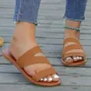 Zapatillas Pisos Mujeres Verano Chanclas Sandalias de playa 2023 Zapatos Moda Diapositivas Caminar Vestido Casual Zapatos Bohemios