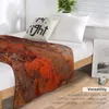 Blankets Gold And Rust Throw Blanket Sofa Thermal For Travel