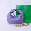 BOTEGSS VENTSS المنسوجة Jodie Designer Bag Bags Bags Bag Coll Color Mini Half Half Moon Leather Top Handle Handbag Hobos Women Totes Lux