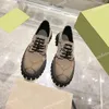 Designer skor plattform sneaker tryckta kvinnor sneakers präglade läder män skor tjocka däck botten college college style loafer