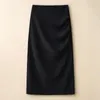 Skirts 2023 Women Spring Summer Fashion High Waist Wrap Female Mid Long Pencil Ladies Office Formal OL U235