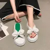 Slippers 2023 Summer Bow Flats Platform Women Shoes Beach Sandals Dress Slies Flip Flops chaussures Trends Trends
