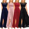 Casual Kleider Spitze Hohe Taille Langes Kleid Abend Hochzeit Für Frauen Schwarz Club Outfits Vintage Sommer