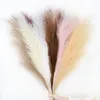 Decoratieve Bloemen 1Pc 110cm Kunstmatige Pampas Gras Gedroogde Riet Tak DIY Vaas Nep Plant Bruiloft Woondecoratie Kunstbloem