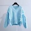 Damessweaters Trui met V-hals Dames Verdikt 2023 Winter Loose Wear 5535