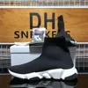 Paris Sock Sıradan Ayakkabılar Erkek Kadın Plaka Formu Tasarımcı Sneaker Slip-On Hız Eğitmeni Siyah Beyaz Hava Tabanı Açık Saborlar Klasik Nefes Alabilir Platform Ayakkabı