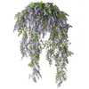 Decorative Flowers Beautiful Fashion Fake Plant Wall Artificial Hanging Lavender Vine Flower Rattan Home Garden Decoration