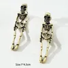 Stud Earrings Halloween Skeleton Simulation Human Detachable Couple Personality Exaggerated Jewelry Gifts