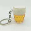 Keychains Simulation Bear Cup Pendant Plastic DIY Key Chains Fit For Car/Bags Fashion Acrylic Charm Ring One Piece Y15801