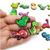 Accessoires de dessin animé Dinosaur Shoe Charm Décoration Boucle Jibbitz pour sabots Charms Bracelet Pins Drop Livraison Bébé Enfants Maternité Pro Dhlva