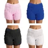 Shorts femininos mulheres em camadas plissado laço lingerie gótico verão casual bloomers sissy babados calcinha boyshort dança roupa interior clubwear