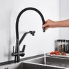 Torneiras de cozinha Myqualife Marca Torneira Torneira Pura Filtro de Água Misturador Guindaste Dual Handles Purificação e Frio 230829