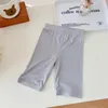 Pantaloni da ragazza al ginocchio per bambini, quinti pantaloni, colore caramella, per bambini, abbigliamento corto, primavera-estate, pantaloni tutti abbinabili, leggings